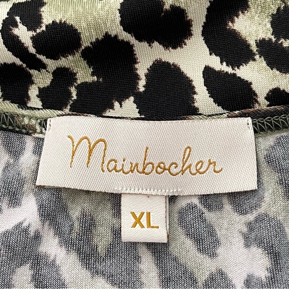 Green Leopard Print Layering Tank Top Size XL - Picture 5 of 6